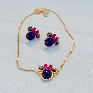 Kate Spade x Minnie Mouse Adjustable Bracelet and Earring Studs Set